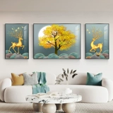 Гостиная декоративная живопись современная минималистская диван фоновая стена висящая картина Легкая роскошная высокая картинка.