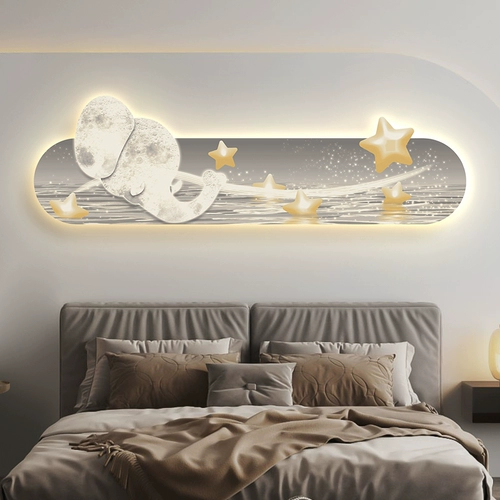 Кремовый декор для кровати, светодиодное атмосферное звездное небо