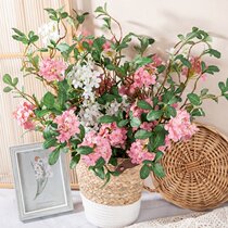 Simulation flower blessing me three-pronged snowflake cherry decoration home wedding bouquet rose wall fake flower MW94001