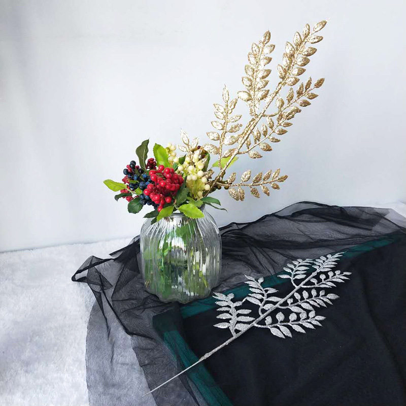 Christmas 50cm Gold Pink Christmas Birthday Party Decorations Atmosphere Supplies Christmas Tree Fake Leaves Plugins