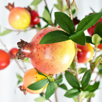 Six pomegranate fruit branches multileaf simulation pomegranate-like board room soft decorations simulation flower home tabletop pendulum pieces