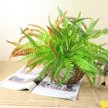Manufacturer indoor simulation plant wall 7 fork Persian leaf green plant simulation decoration