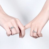 Fate this life couple ring a pair of platinum on the ring mens and womens wedding ring affectionate confession