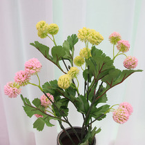 New 5-fork gold ball simulation flower bridal bridal hand hold florist home decoration simulation flower pendulum piece fake flower decoration