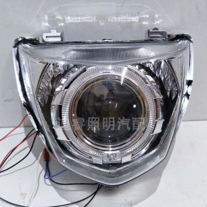 Áp dụng cho cánh mát mẻ DM HJ125-23 150-23 lắp ráp đèn pha xenon đèn thiên thần mắt quỷ - Đèn HID xe máy đèn trắng xe máy
