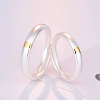Nhẫn đôi nam nữ sống một đôi nhẫn sáng tạo S925 sterling bạc một mét nhẫn mặt trời Nhật Bản và Hàn Quốc món quà đơn giản nhẫn kim cương nam
