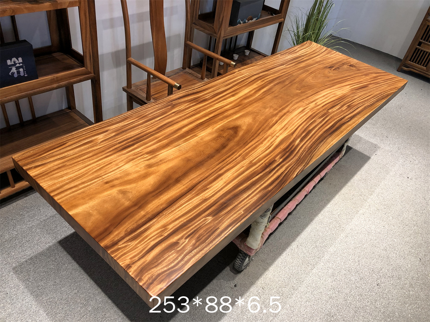 (South American walnut wood large wood large plate) Full square tea table desk desk 253-88-6 5 special sale