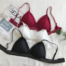 Girl sexy no trace lace without steel rim bra thin soft and comfortable underwear French bra triangle cup bra