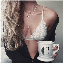 bralette lace French lingerie summer without steel ring thin sexy sex fun sleeping triangle cup bra
