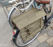 Warehouse stock old 60-70 years bicycle communication bag multi-compartment tool bag old canvas schoolbag computer bag