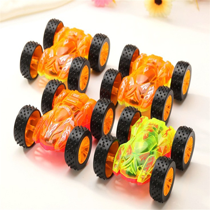 Yiwu Ground Stall Wholesale Inertia Bifacial Toy Flipping Car Power Powerful Super-Resistant And Puzzle Toy Car