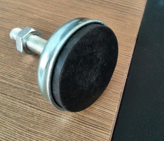 Adjustable foot working table lifting foot black anti-slip rubber chassis