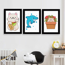 Cross stitch 2021 New thread embroidery beginner embroidery childrens room student handmade cartoon animal small pieces simple