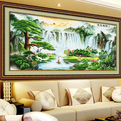 Cross stitch running water to make money 2021 New thread embroidery living room greatly welcome pine embroidery hand sun rise