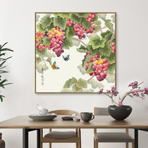 Cross stitch 2021 New Plant grape thread embroidery small small living room simple modern style hand embroidery