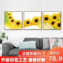  Cross stitch 2021 new thread embroidery triptych simple modern living room bedroom self-embroidery handmade small simple embroidery