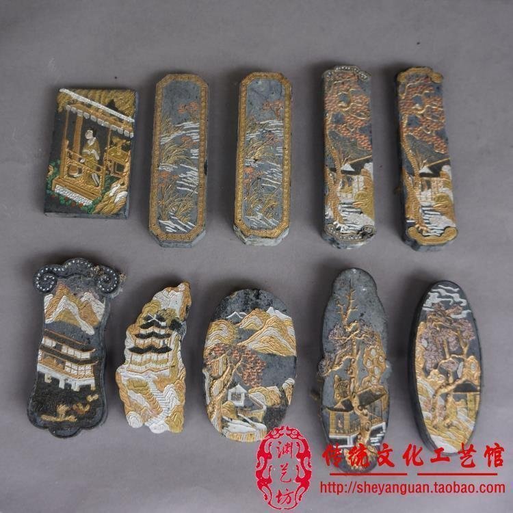 Old Hu Kaiwen emblem ink craftsmanship ancient ink antique ink set old ink Chen ink collection ink ingots ink block ink