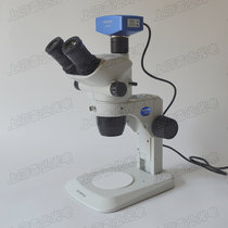 Olympus trinocular stereo microscope SZ61TR equipped with 6.3 million pixel scientific grade CCD camera