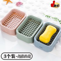 3 soap boxes bathroom drain double Nordic soap box creative new plastic travel handmade soap holder