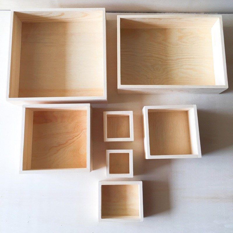 WOOD BOX CUSTOM RECTANGULAR WOOD CASE SQUARE SOLID WOOD BOX WOOD BOX WOOD BOX STORAGE BOX NO LID LARGE WOODEN CASE