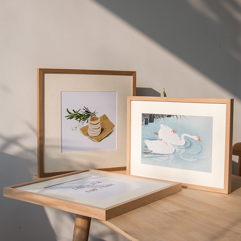 Solid wood large frame frame frame custom frame mounted wall A4 a3 24 inch 4K puzzle frame outer frame frame frame