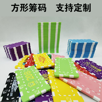 Rectangular chip coin chess and card room dedicated to Texas poker is the human universe ceramics