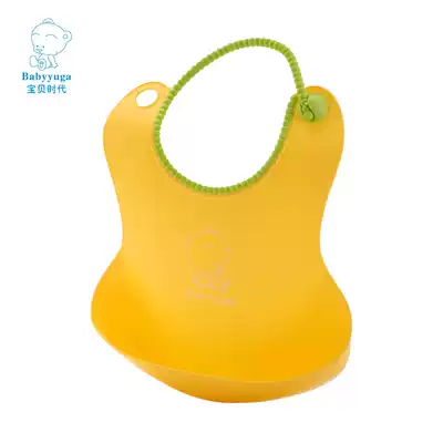 Large baby eating bag three-dimensional waterproof children's food bib baby TPE imitation silicone small bib saliva towel
