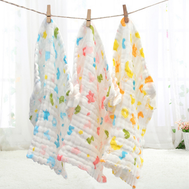 Baby Saliva towel Baby Laces Newborn Supplies Cotton Gauze Wash Face Small scarves towel handkerchief Phanda