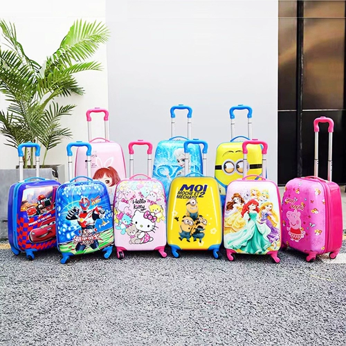 Универсальный мультяшный детский чемодан подходит для мужчин и женщин, 18 дюймов, 20 дюймов, 16 дюймов