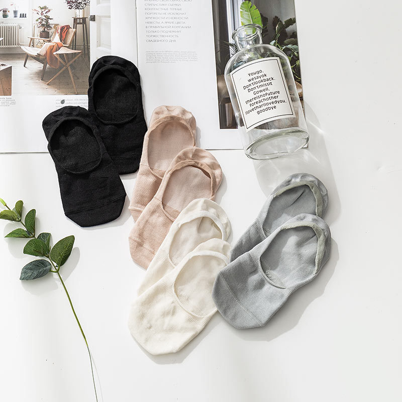 Thin Silk Instep Transparent Non-Slip Shallow Invisible Socks Women's Boat Socks Short Socks Silk Stockings for Women