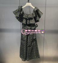 Little Faye MO counter 2021 summer 1F2C1LQ739 with one word strapless floral dress 2699