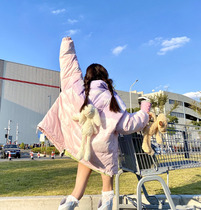 13demarzo cotton clothes Blue Sky white clouds three-dimensional bear coat fashion loose age long sleeve women 2020 new products