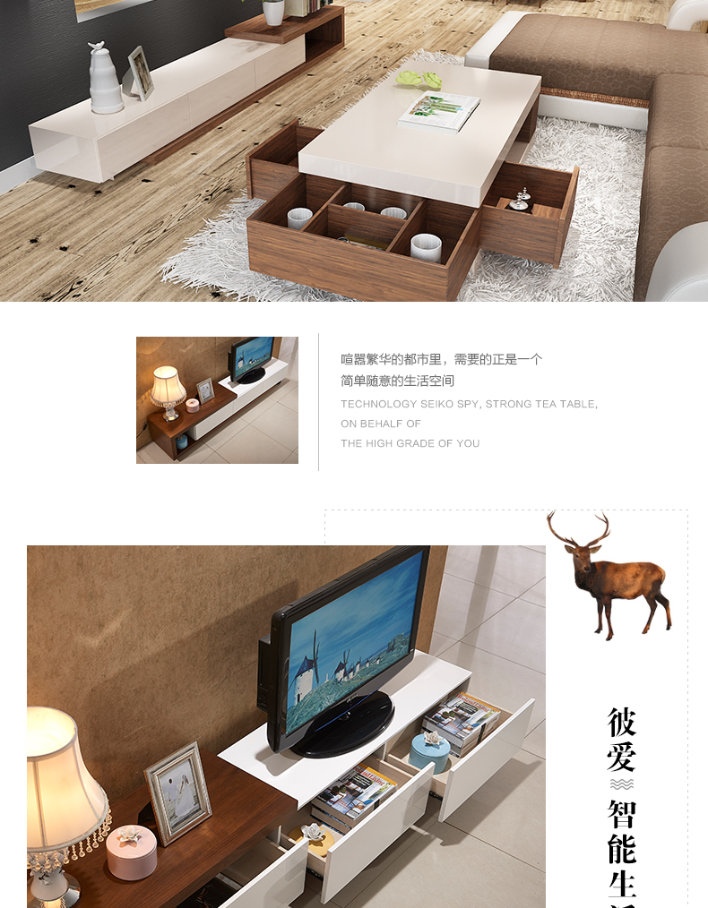 Anh ấy yêu toàn bộ ngôi nhà với sự kết hợp đồ nội thất phù hợp, ghế sofa tối giản hiện đại, bàn cà phê, tủ TV, bộ bàn ăn và bộ ghế bộ bàn ghế gỗ phòng khách