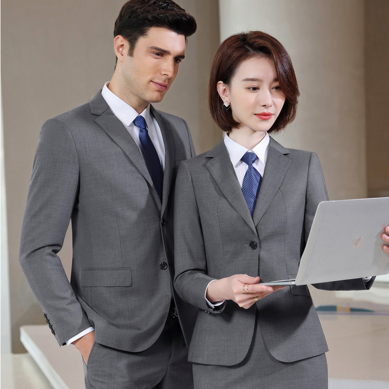 High-end Professional Suits for men and women The same President Temperament Office Wear to Work Manager's suit Western suit Positive Dress Interview Work Suit