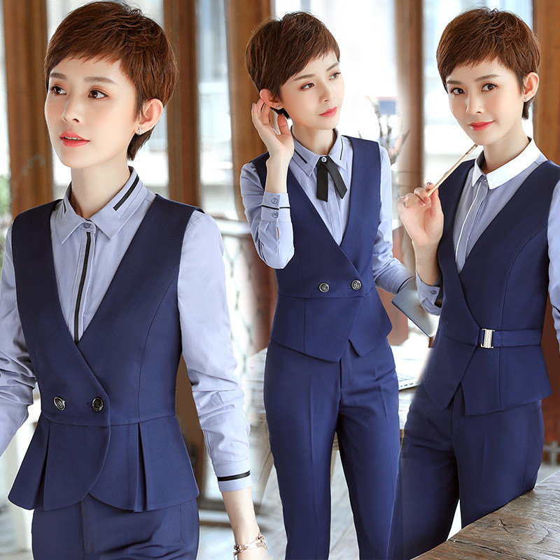 Vest Women's New Vest Business Wear Women's Suit Vest Fashion Slim Sleeveless Suit Hotel Workwear Jacket