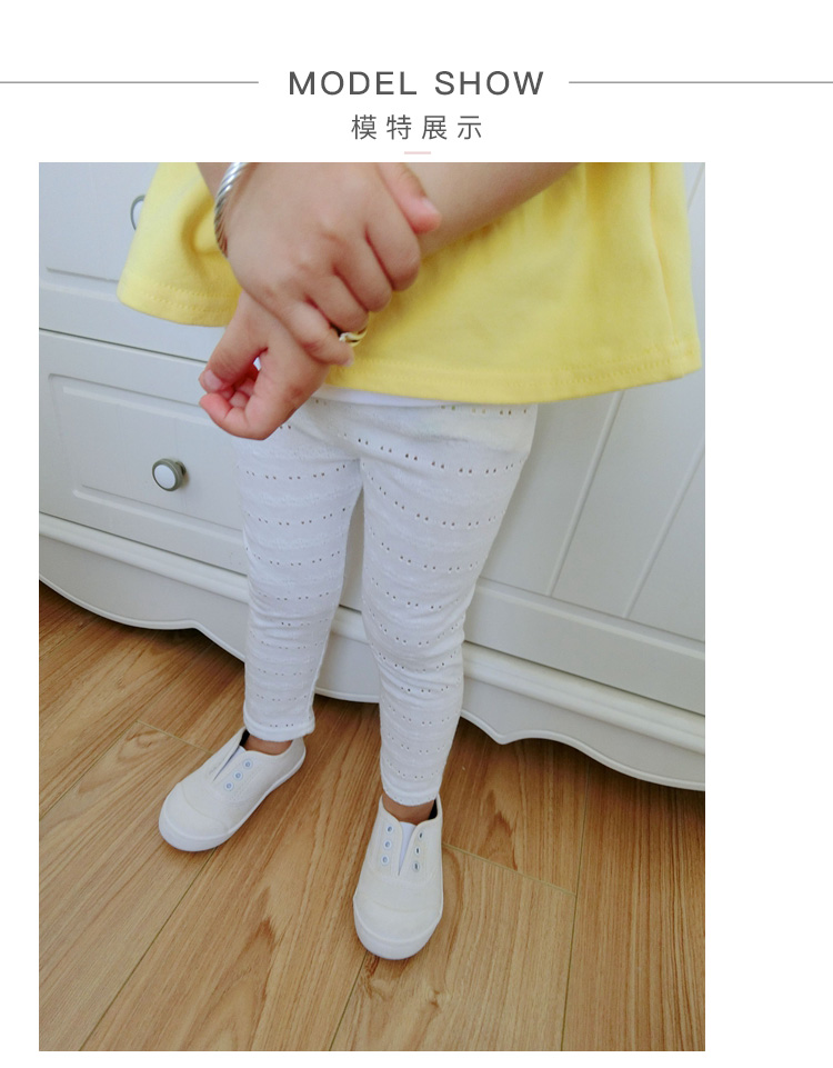 Bé gái bảy điểm xà cạp mùa hè muỗi mỏng phần bên ngoài mặc quần 0 a 3 tuổi 1 bé cotton 2 bó sát - Quần quần nỉ bé gái