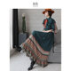 Yanse French retro dress Hepburn pastoral style spring new celebrity temperament floral long chiffon skirt