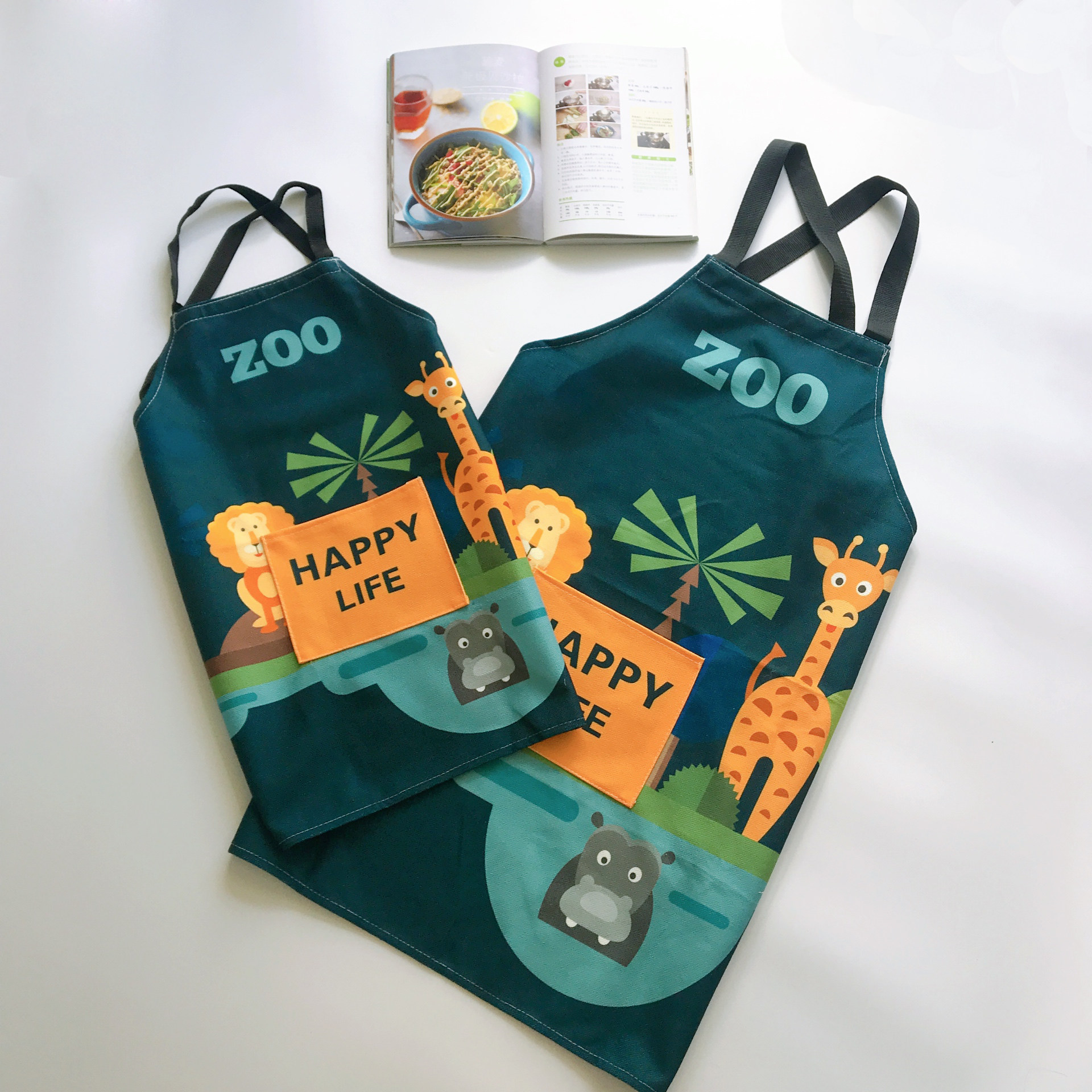 Nordic in fashion kitchen apron bag bag baking child adult apron can customize logo