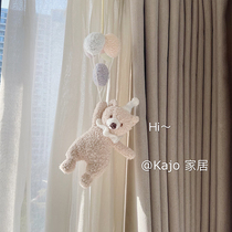ins will sing stay cute bear childrens room decorations appeasement dolls toy headboard curtains octasonic box hangings