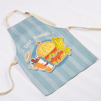 Children Cartoon Fine Arts Apron Han Edition Round Bib Drawing Anti-Fouling Baking Apron Dishwashing Adjustable custom Ingalogo