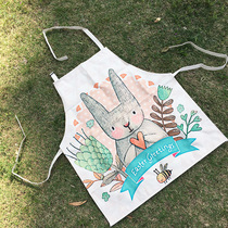 Cartoon Cute Adult Apron Kitchen Home Sleeveless Apron Work Suit Greaseproof anti-fouling hood Closeable logos