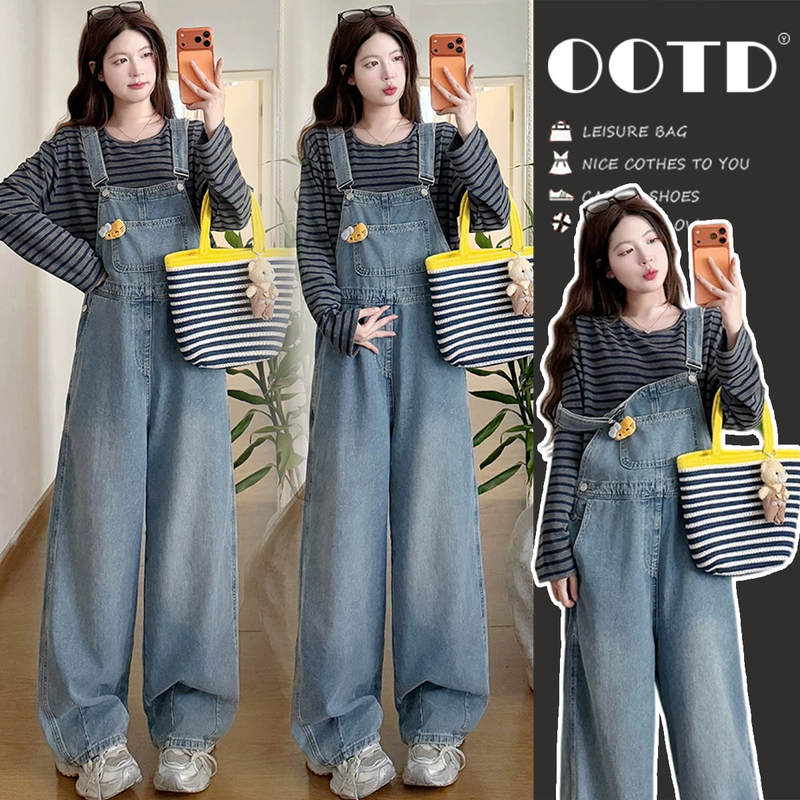 Maternity Denim Overalls for Fall and Winter, Stylish and Discreet during Pregnancy, New 2026 Set