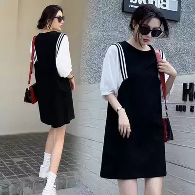 Net red pregnant women summer dress tide 2021 new fashion foreign school age hot mother personality maternity dress summer