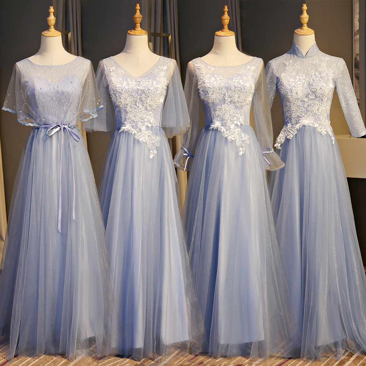 Robe de soirée manche volante - Ref 3213723 Image 5