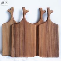 Super art new acacia wood tree branch-shaped cutting board whole wood creative cutting board cut fruit bread with handle cutting board