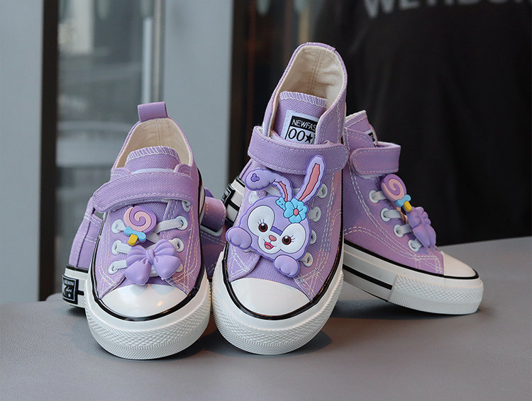 товар из китая 女童帆布鞋玲娜贝尔儿童鞋子甜美童鞋宝宝布鞋星黛露小女孩公主鞋