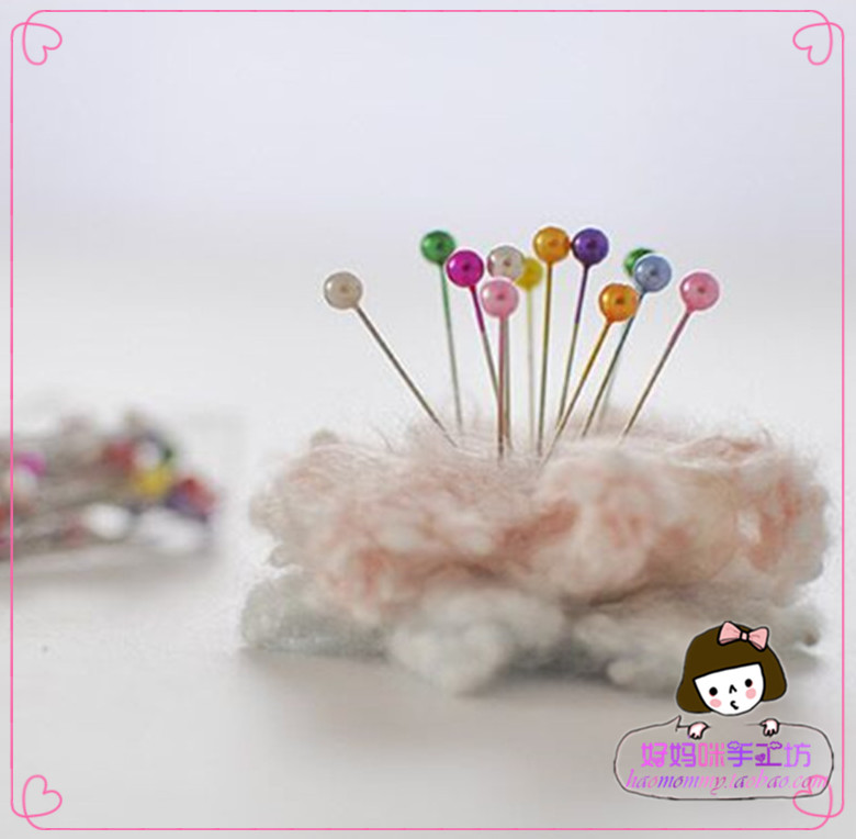 Color pearl plastic positioning needle Pearlized Needle Woolen Needlework Wool Thread Weaving Tool Tick hand DIY tool