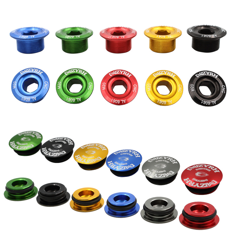 MZYRH mountaineering bicycle color CNC aluminum alloy crank cover BB center shaft hollow one-piece large tooth plate screw cover