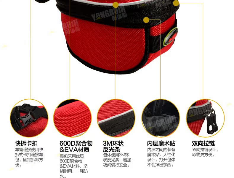 Sacoche pour vélo mixte MZYRH - Ref 2232188 Image 9