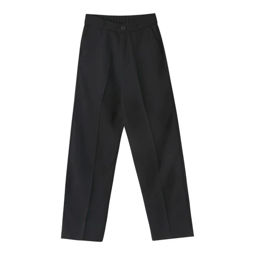 Штаны, костюм, осенний пиджак классического кроя для отдыха, для формы тела «груша», высокая талия